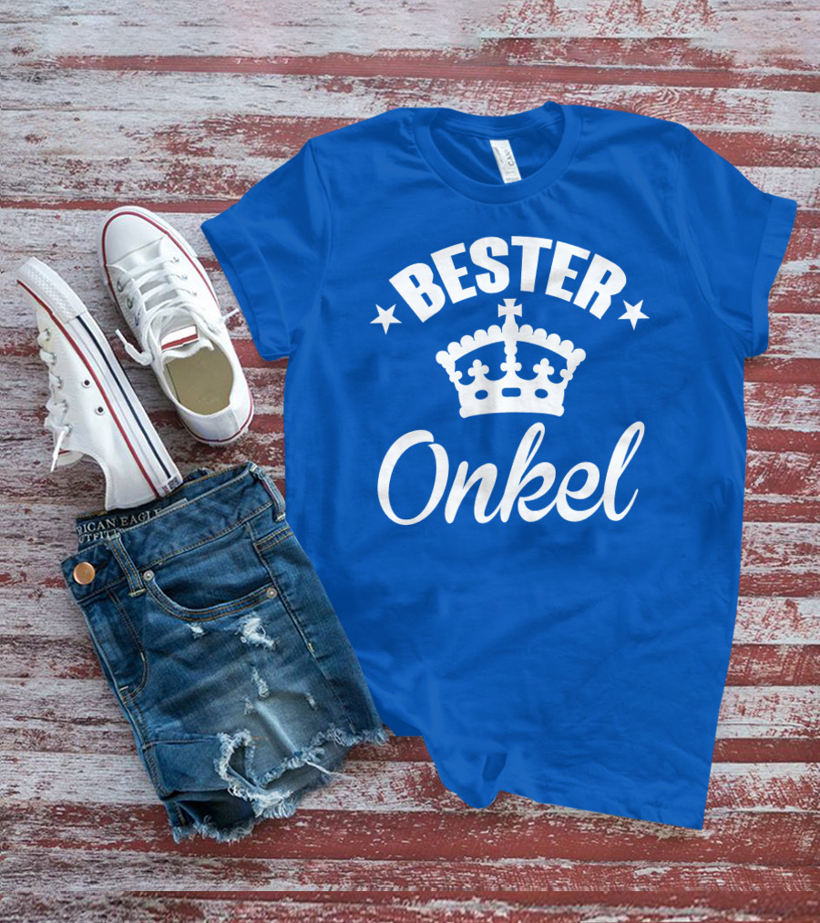 Bester Onkel Der Welt Krone-Star-Blaue Perfektion T-Shirt