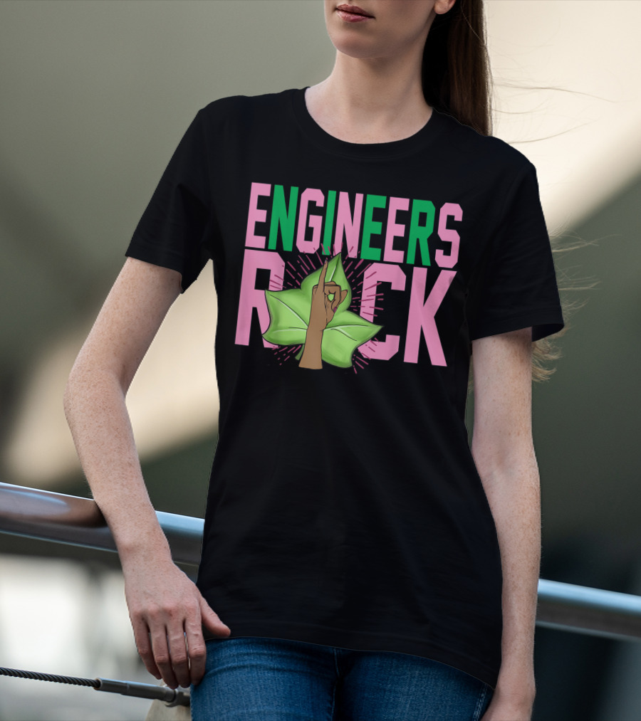 Engineers Rock 1908 Pink And Green Aka Sorority T-Shirt