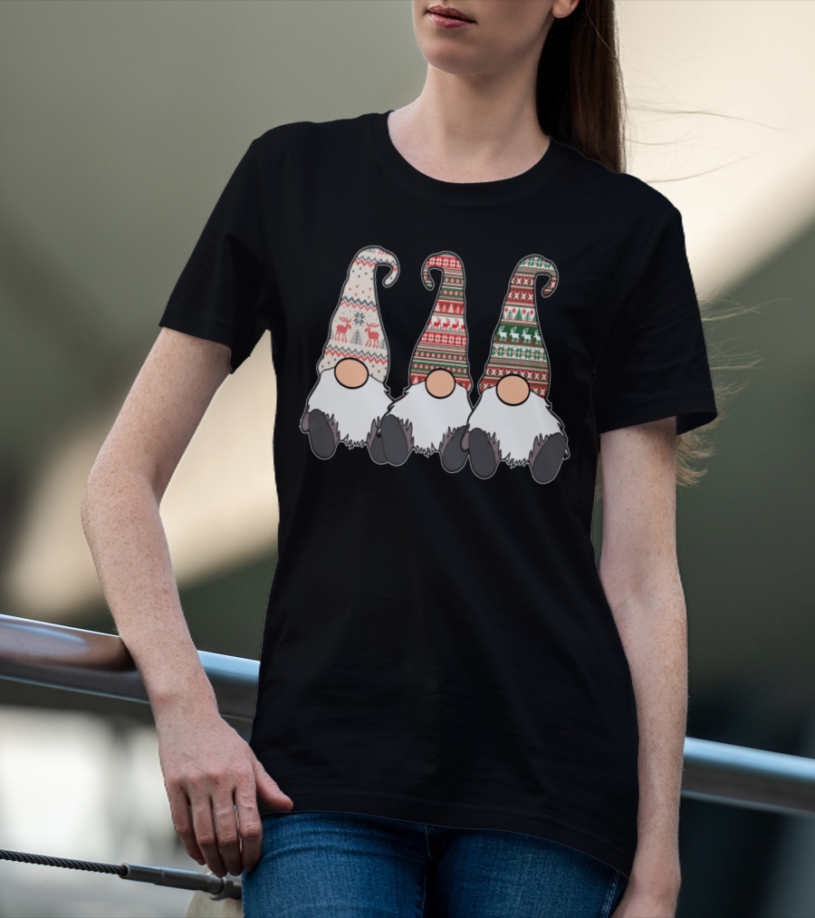 3 Nordic Gnomes Winter Christmas Swedish Tomte Scandinavian T-Shirt