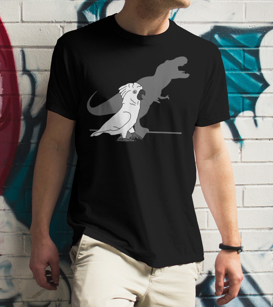 Cute Screaming Parrot Bird Birb Funny Trex T-Shirt