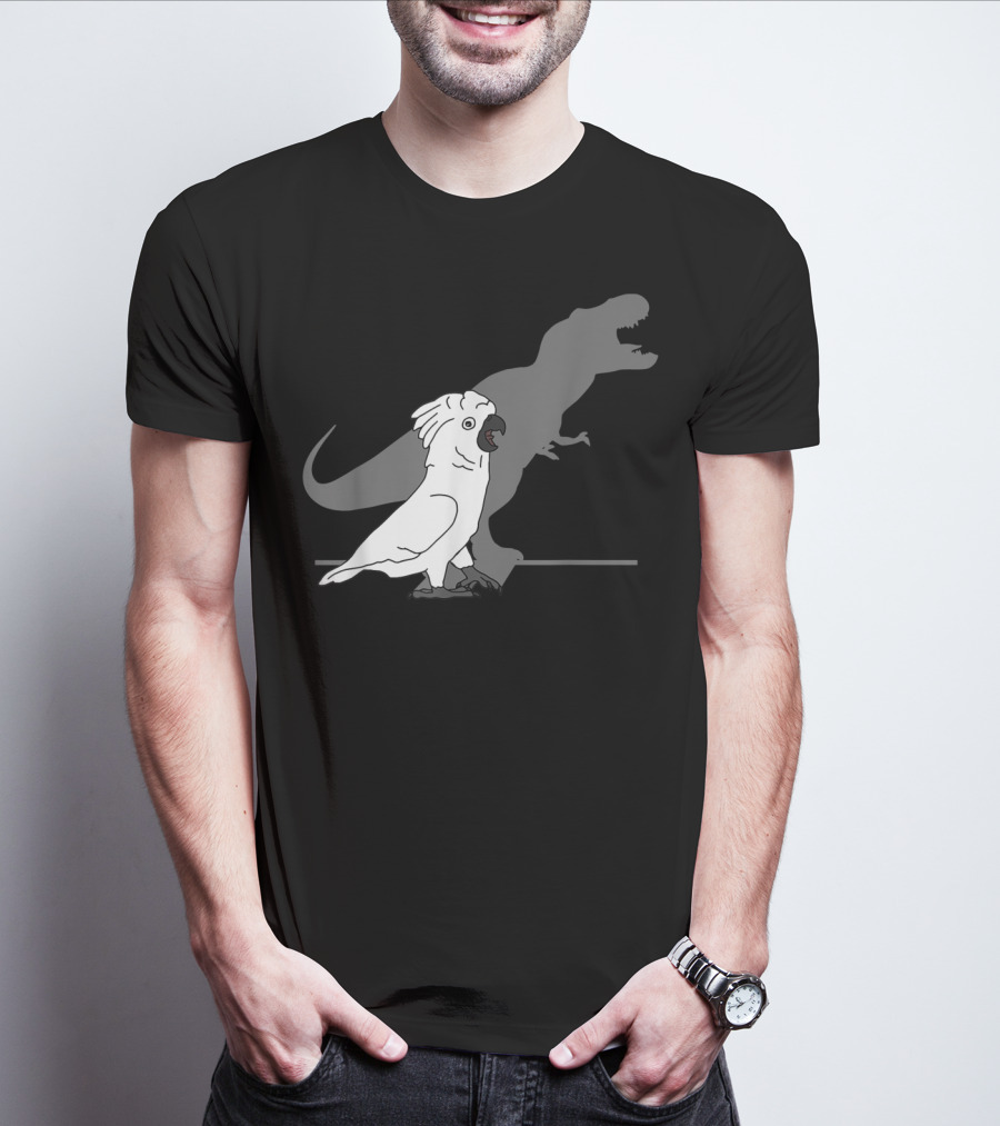Cute Screaming Parrot Bird Birb Funny Trex T-Shirt