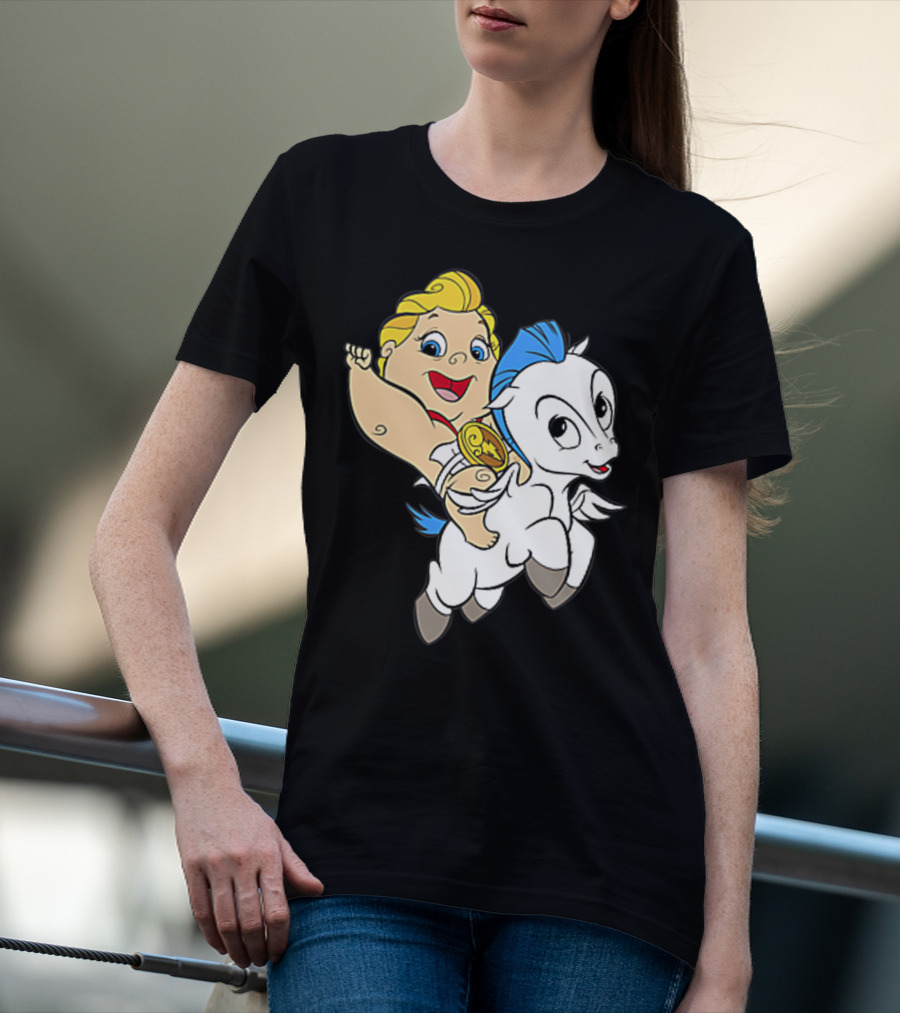Disney Baby Hercules Riding Pegasus Iconic Image T-Shirt
