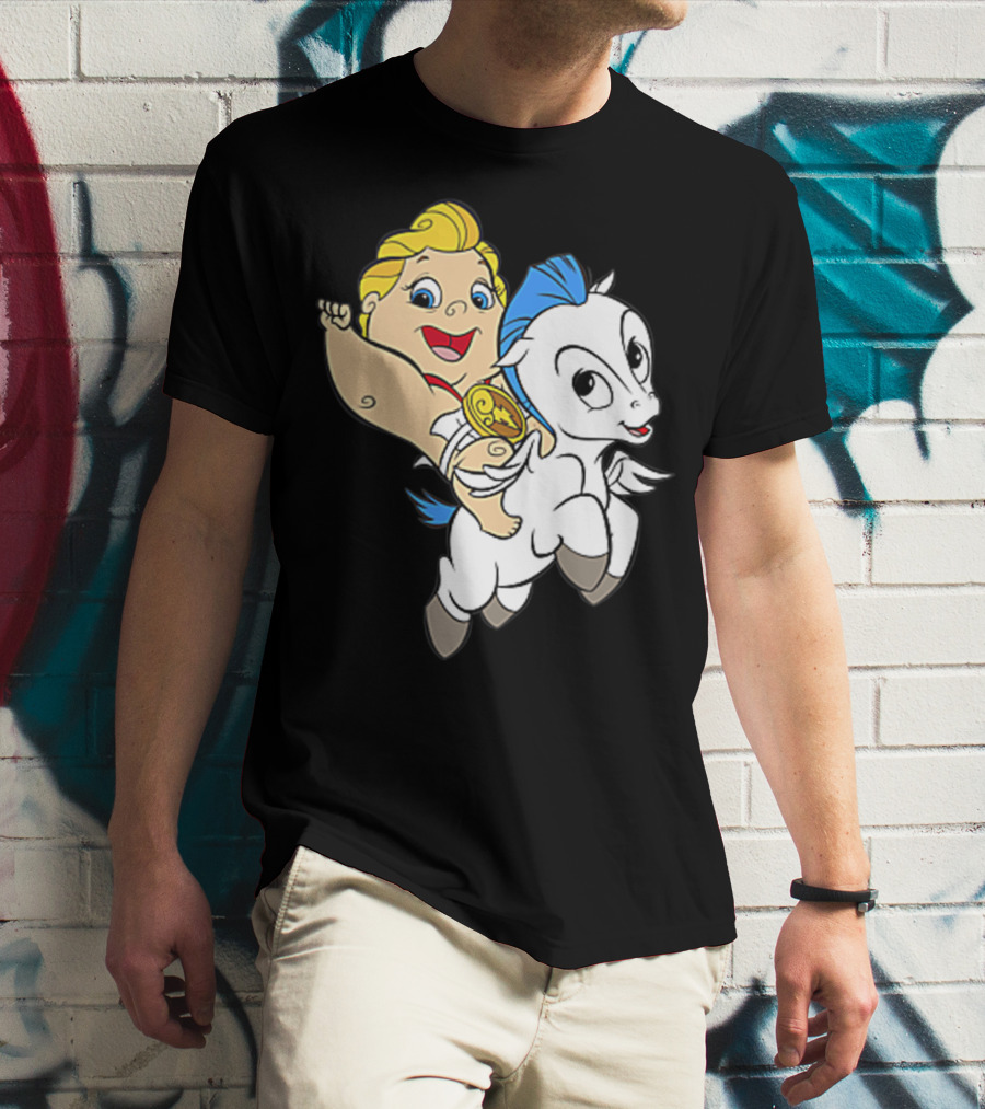 Disney Baby Hercules Riding Pegasus Iconic Image T-Shirt