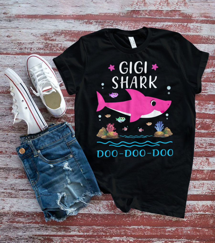Gigi Shark Doo Doo Doo Family Matching Shark T-Shirt