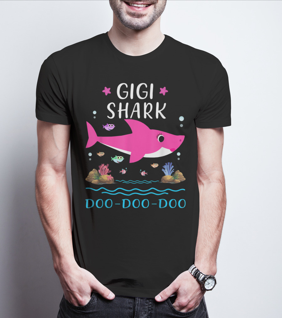 Gigi Shark Doo Doo Doo Family Matching Shark T-Shirt