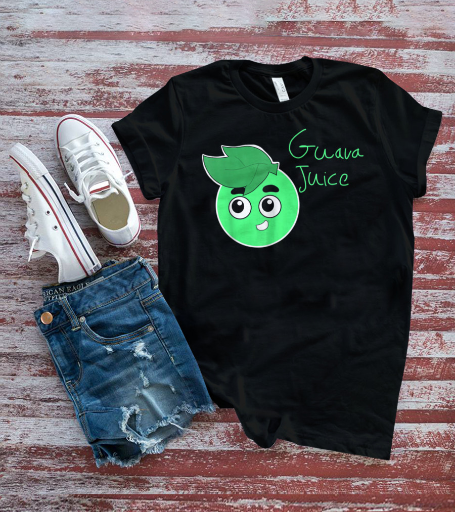Guava Juice Green Cute Cartoon Face Youth T-Shirt