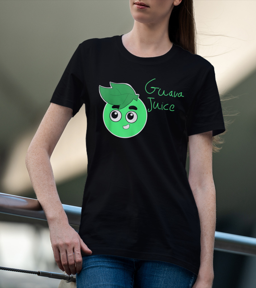 Guava Juice Green Cute Cartoon Face Youth T-Shirt