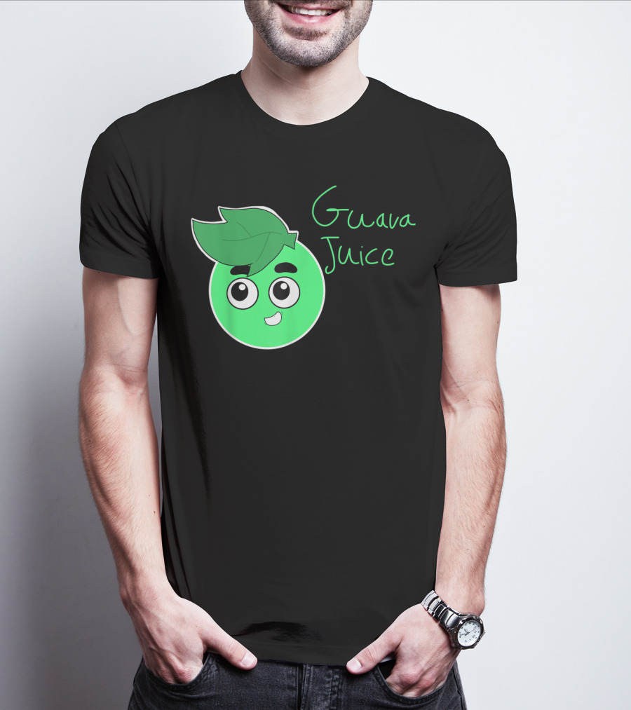 Guava Juice Green Cute Cartoon Face Youth T-Shirt