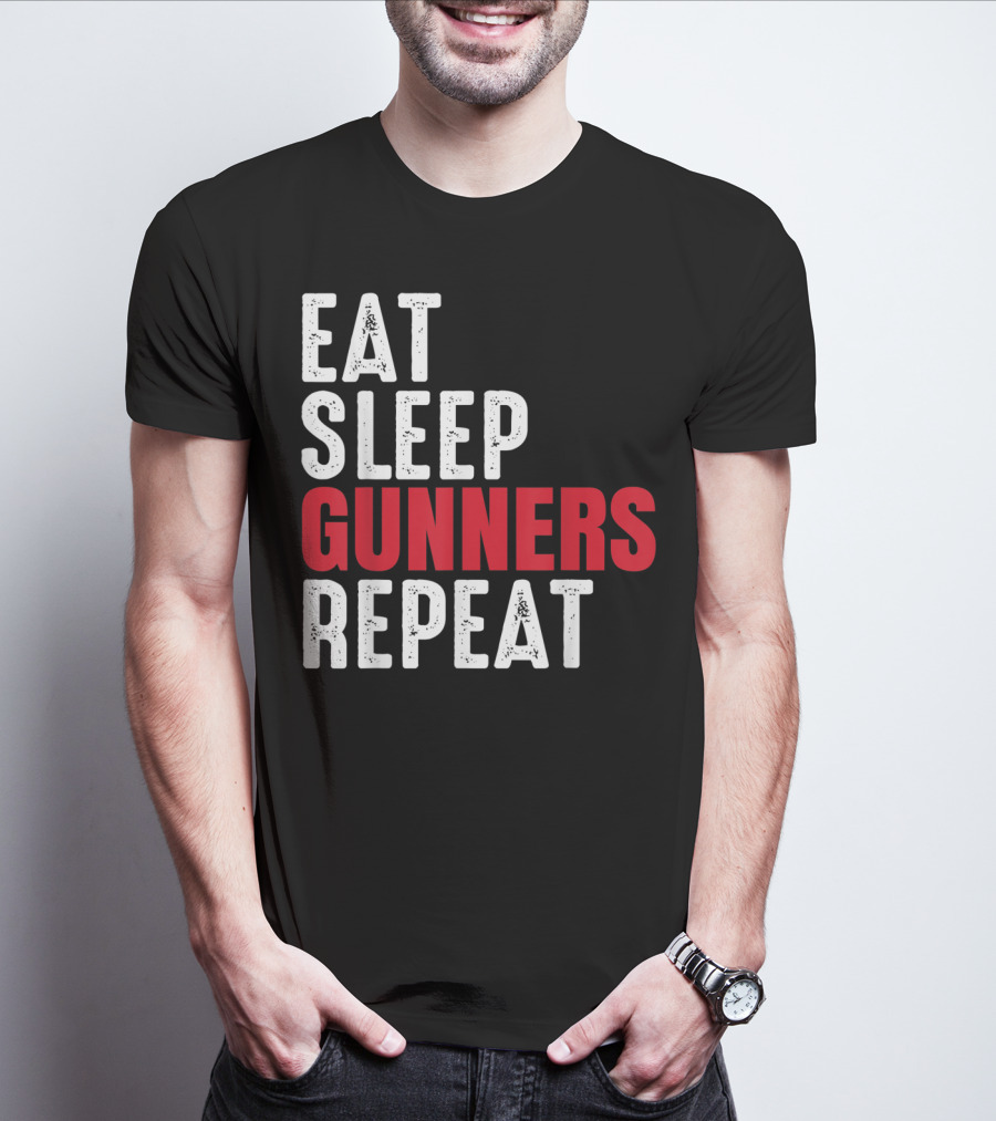 Eat Sleep Gunners Repeat T-Shirt
