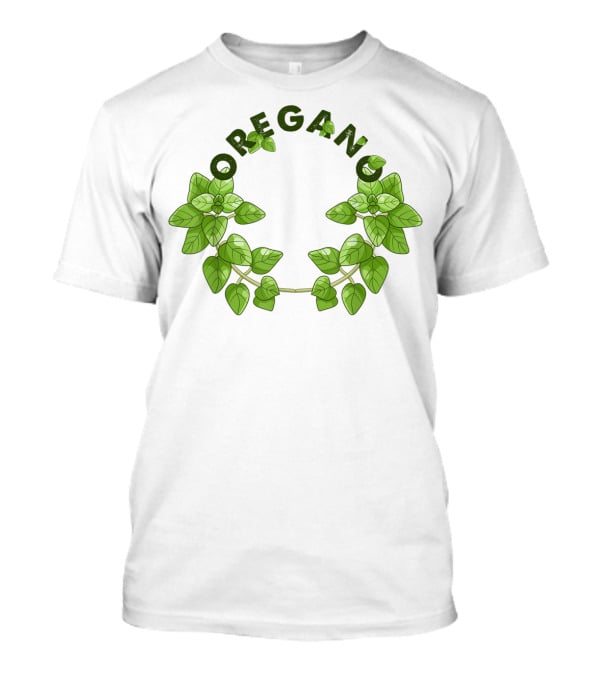 Oregano Herb Collectors Green Leaf Wreath T-Shirt