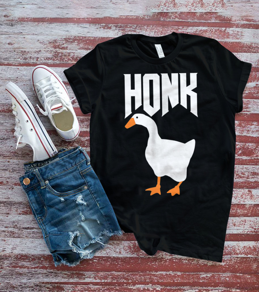Honk Goose Funny Video Gamer Untitled Goose Game T-Shirt