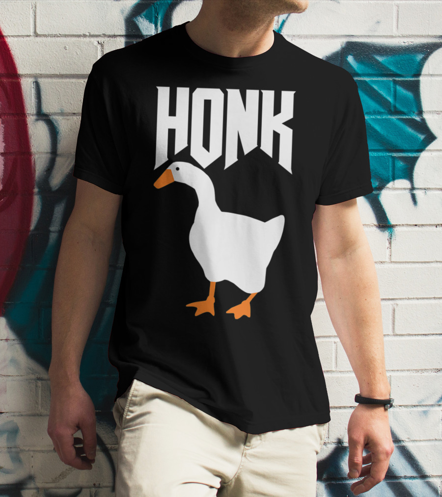 Honk Goose Funny Video Gamer Untitled Goose Game T-Shirt