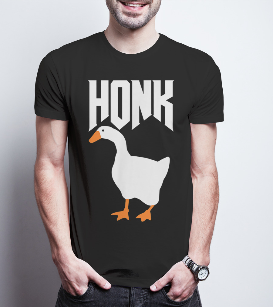 Honk Goose Funny Video Gamer Untitled Goose Game T-Shirt