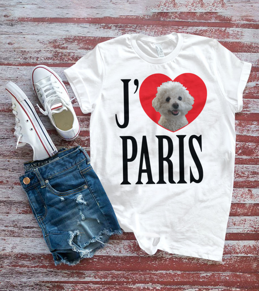 J'aime Paris Bichon Frise Heart T-Shirt