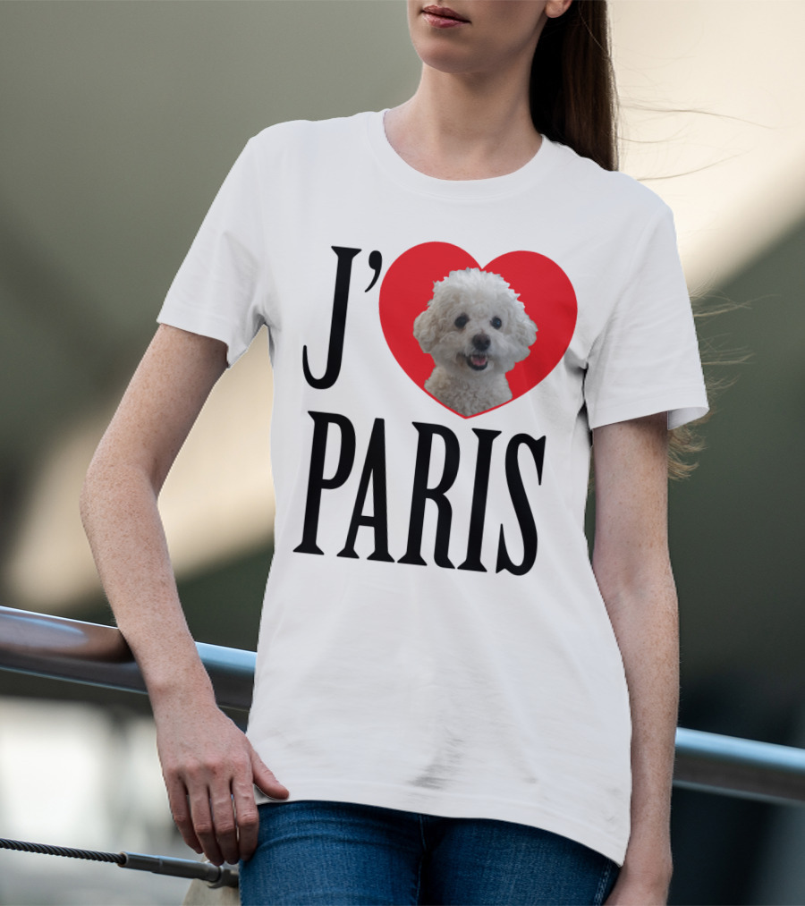 J'aime Paris Bichon Frise Heart T-Shirt