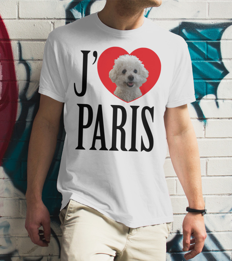 J'aime Paris Bichon Frise Heart T-Shirt