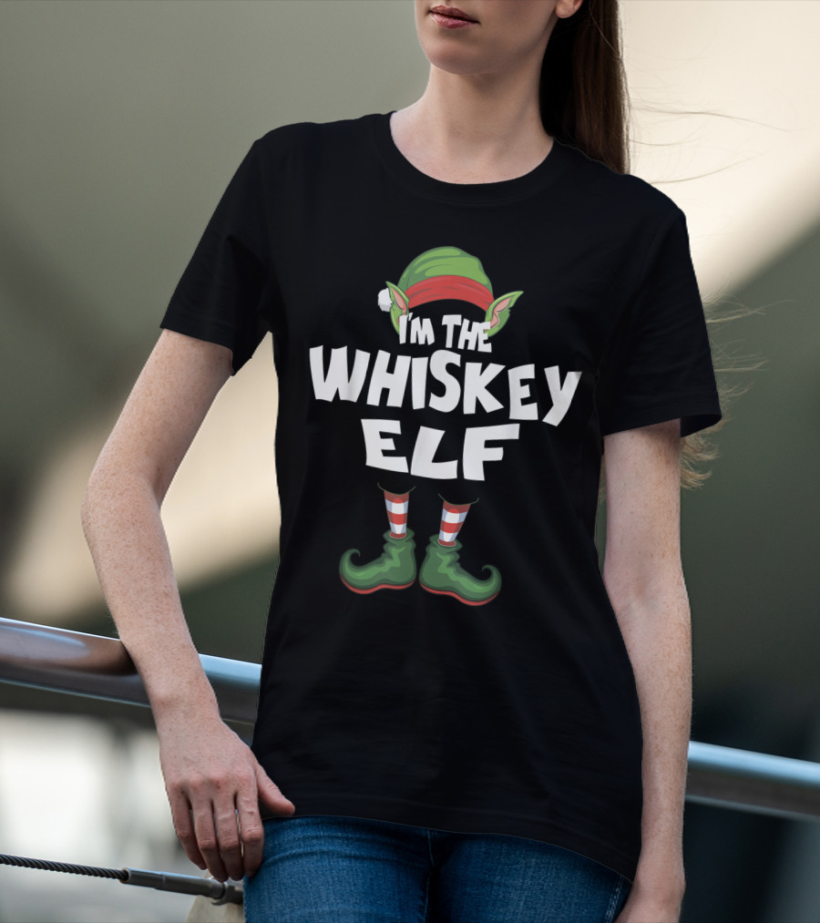 I'm The Whiskey Elf Christmas Family Holiday T-Shirt