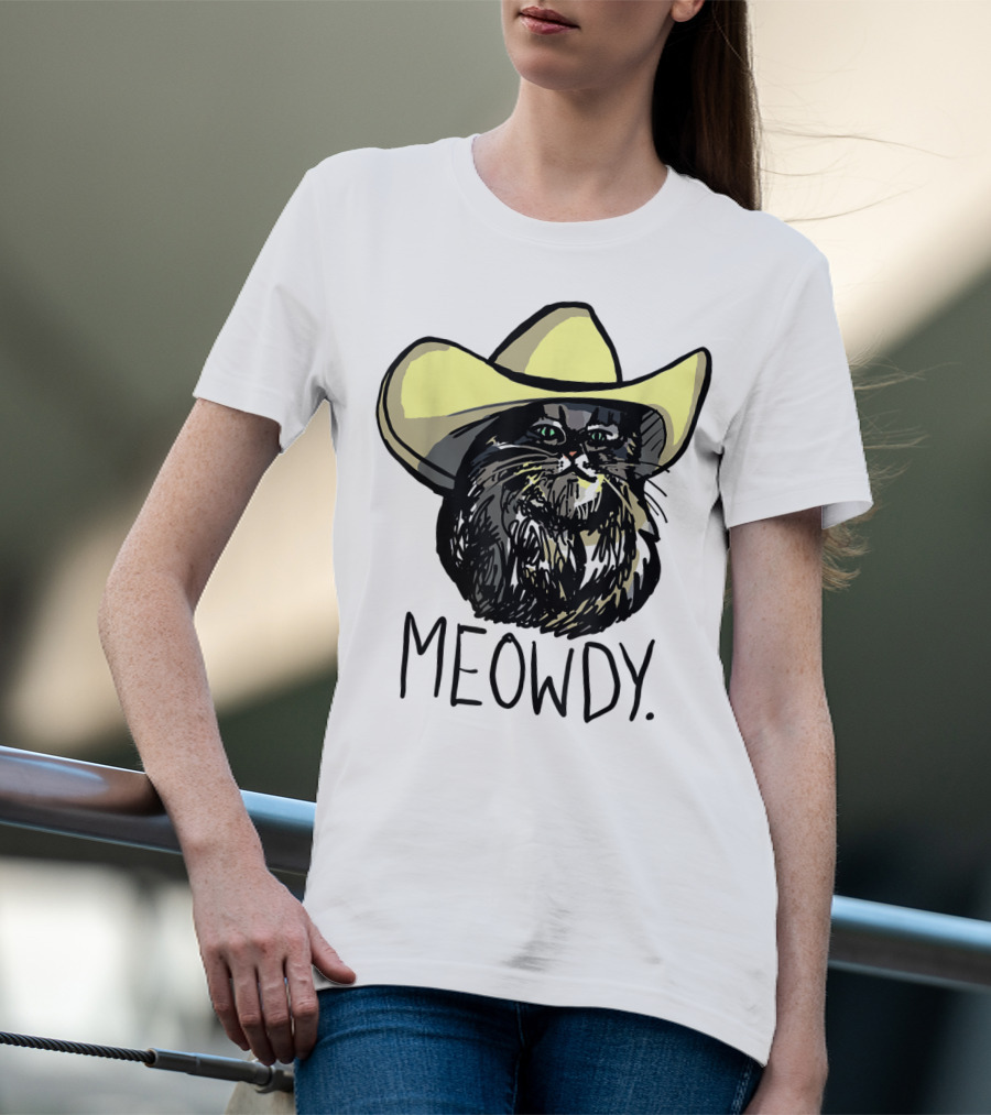 MEOWDY Texas Cowboy Cat T-Shirt