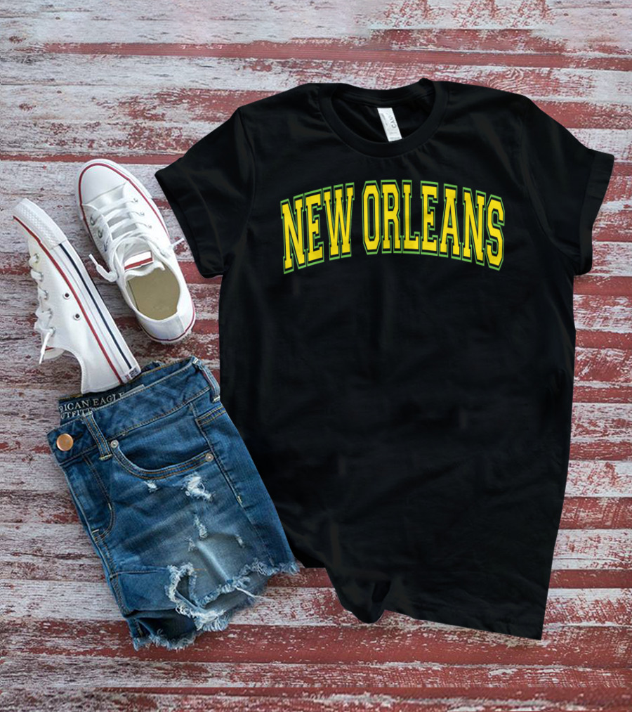 New Orleans Varsity Arch Mardi Gras Colors T-Shirt