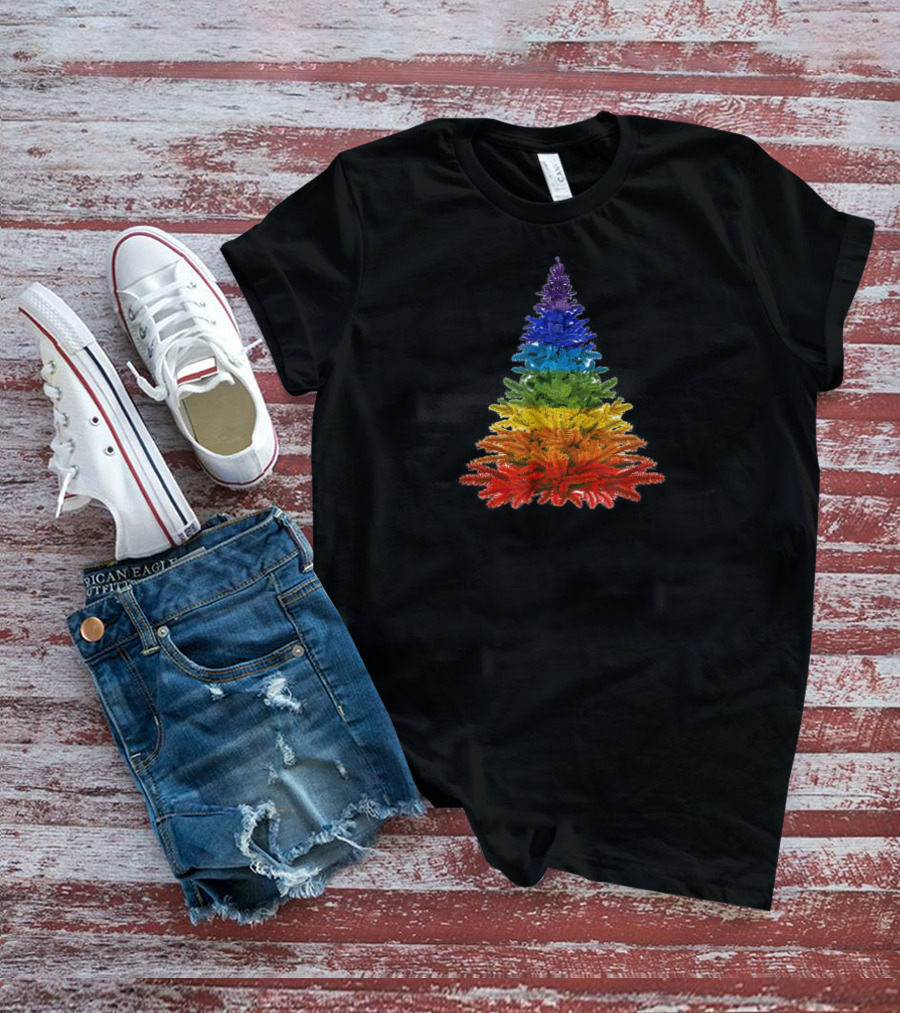Christmas Tree Rainbow Colors T-Shirt