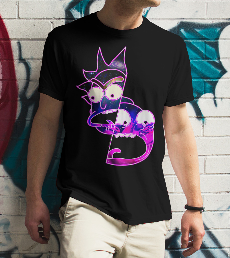 Trippy Galactic Rick And Morty Space Fusion T-Shirt