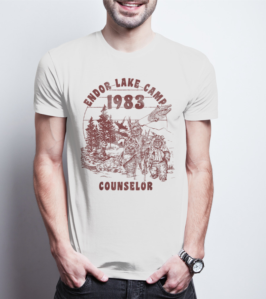 Endor Lake Camp 1983 Counselor Star Wars Ewok Adventure T-Shirt