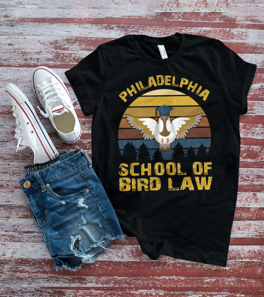 Philadelphia School Of Bird Law Vintage Retro Owl Graduation T-Shirt