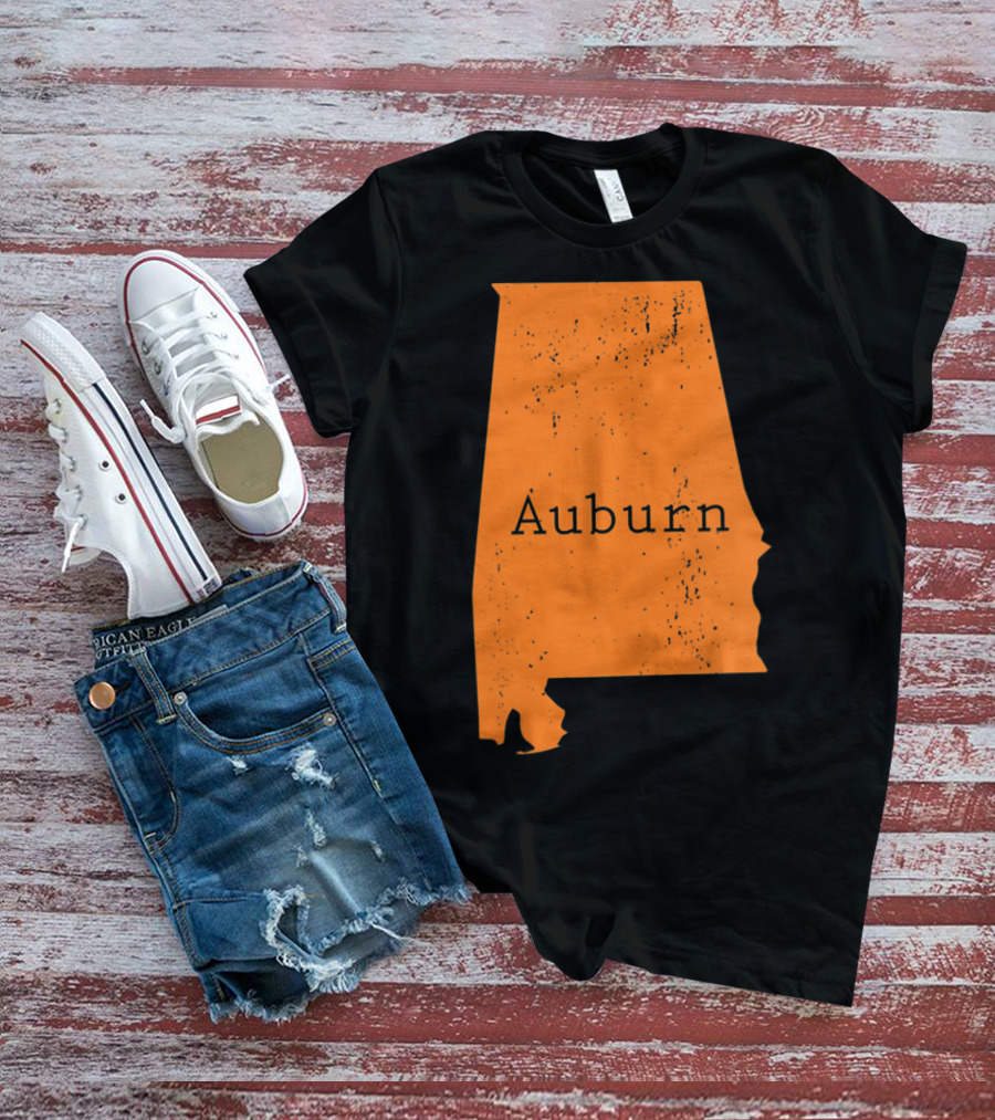 Auburn Alabama Vintage Map T-Shirt