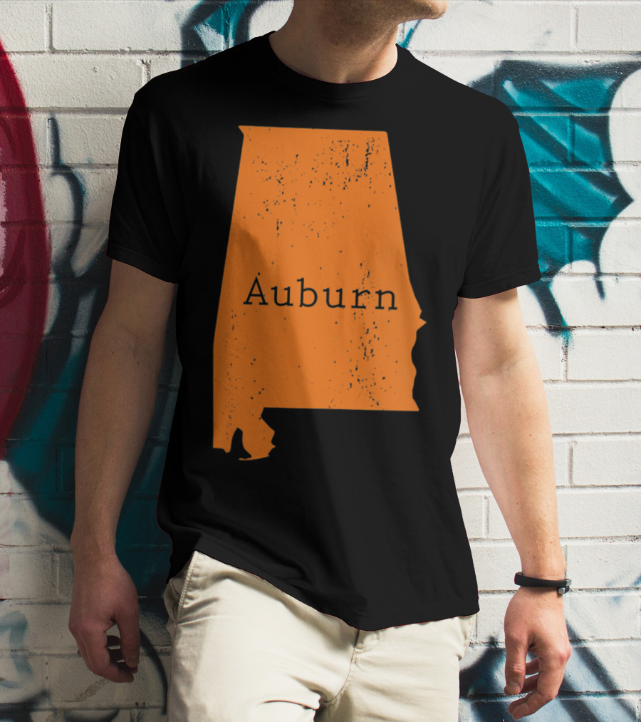 Auburn Alabama Vintage Map T-Shirt