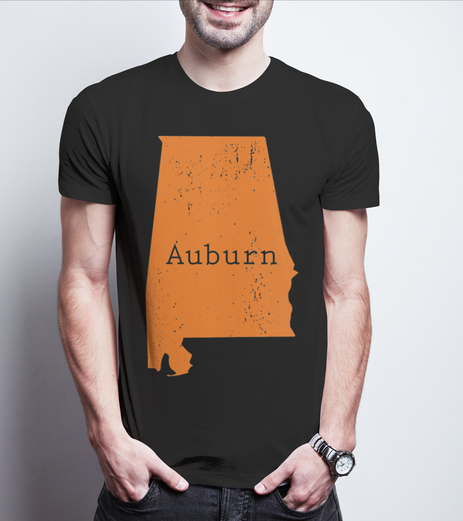 Auburn Alabama Vintage Map T-Shirt