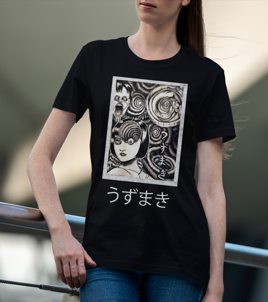 Uzumaki Japanese Horror Manga Art  Spirals T-Shirt