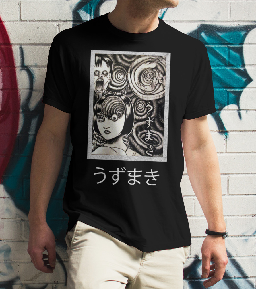 Uzumaki Japanese Horror Manga Art  Spirals T-Shirt