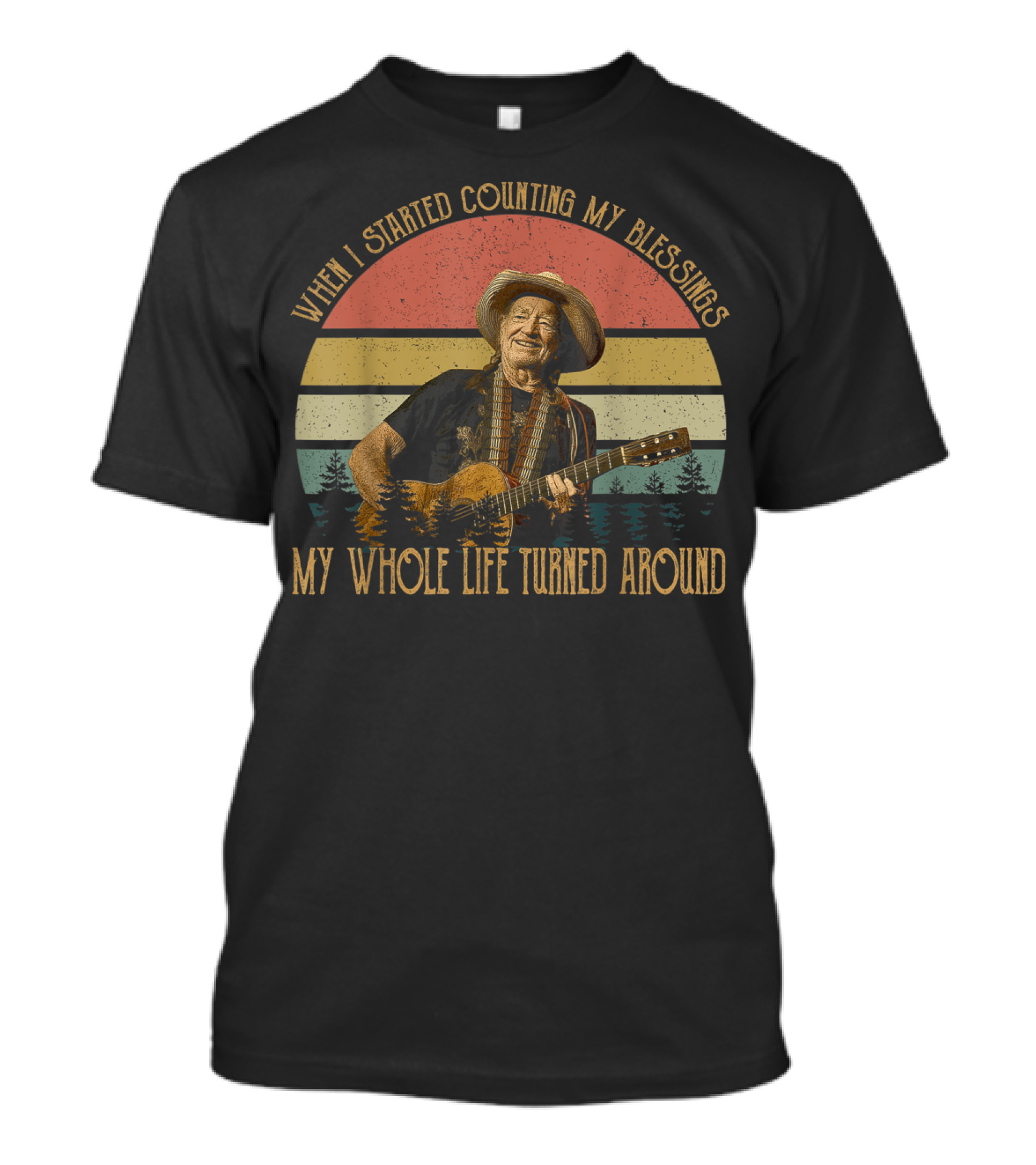 Willie Nelson Vintage Legends Live Counting My Blessings Whole Life Turned Around T-Shirt