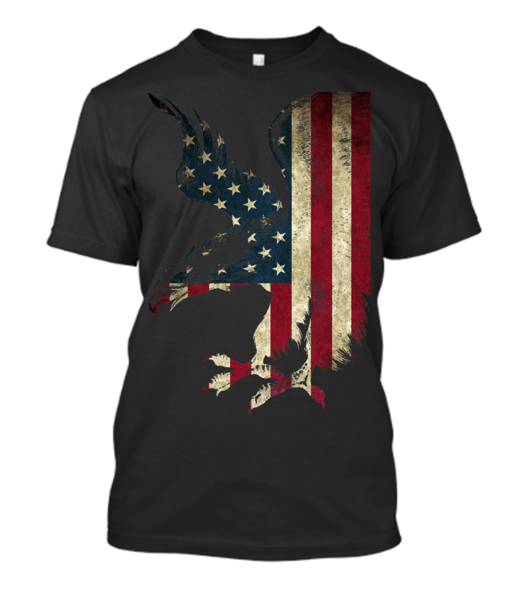 American Patriot Freedom Bald Eagle USA Flag T-Shirt