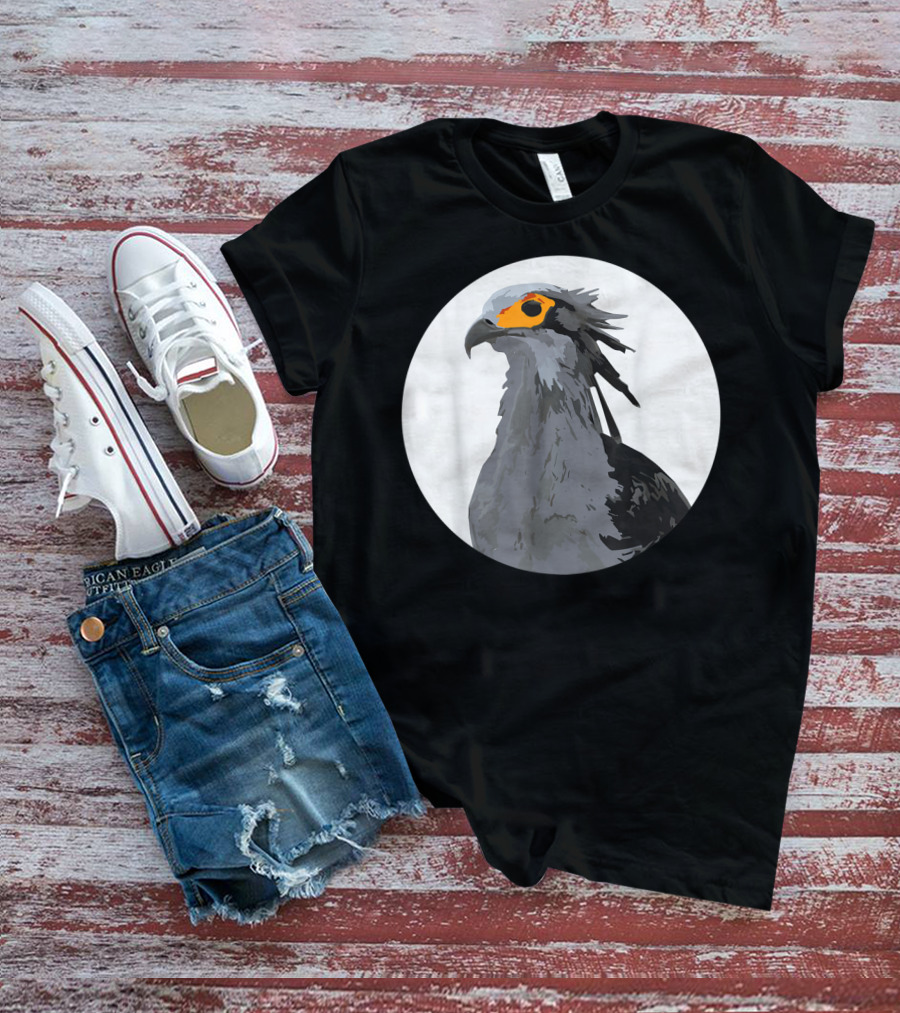 African Secretary Bird Sagittarius Circle T-Shirt