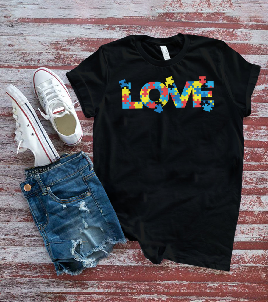 LOVE Autism Puzzle Piece T-Shirt