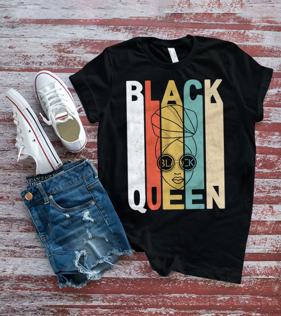 BLACK QUEEN Afro Headwrap Sunglasses T-Shirt