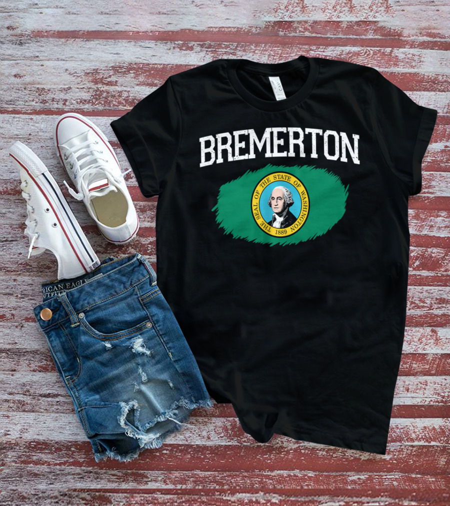 Bremerton Washington State Seal Vintage USA T-Shirt