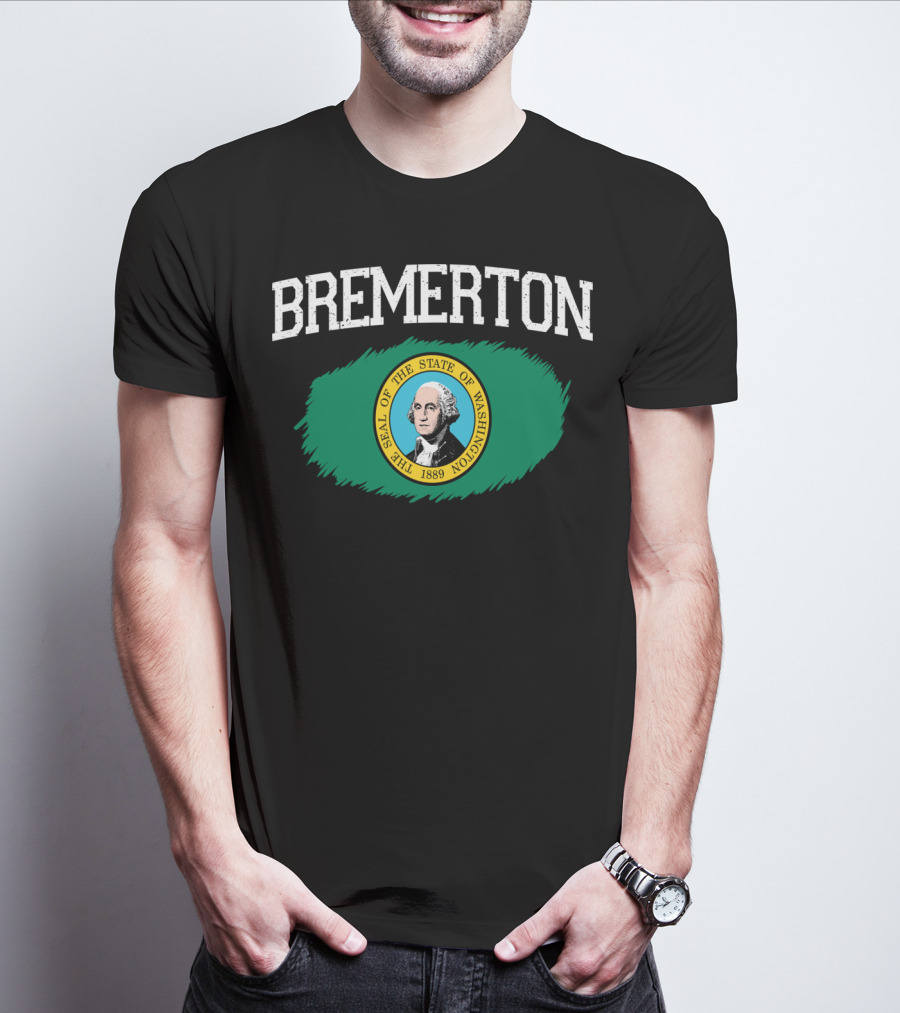 Bremerton Washington State Seal Vintage USA T-Shirt