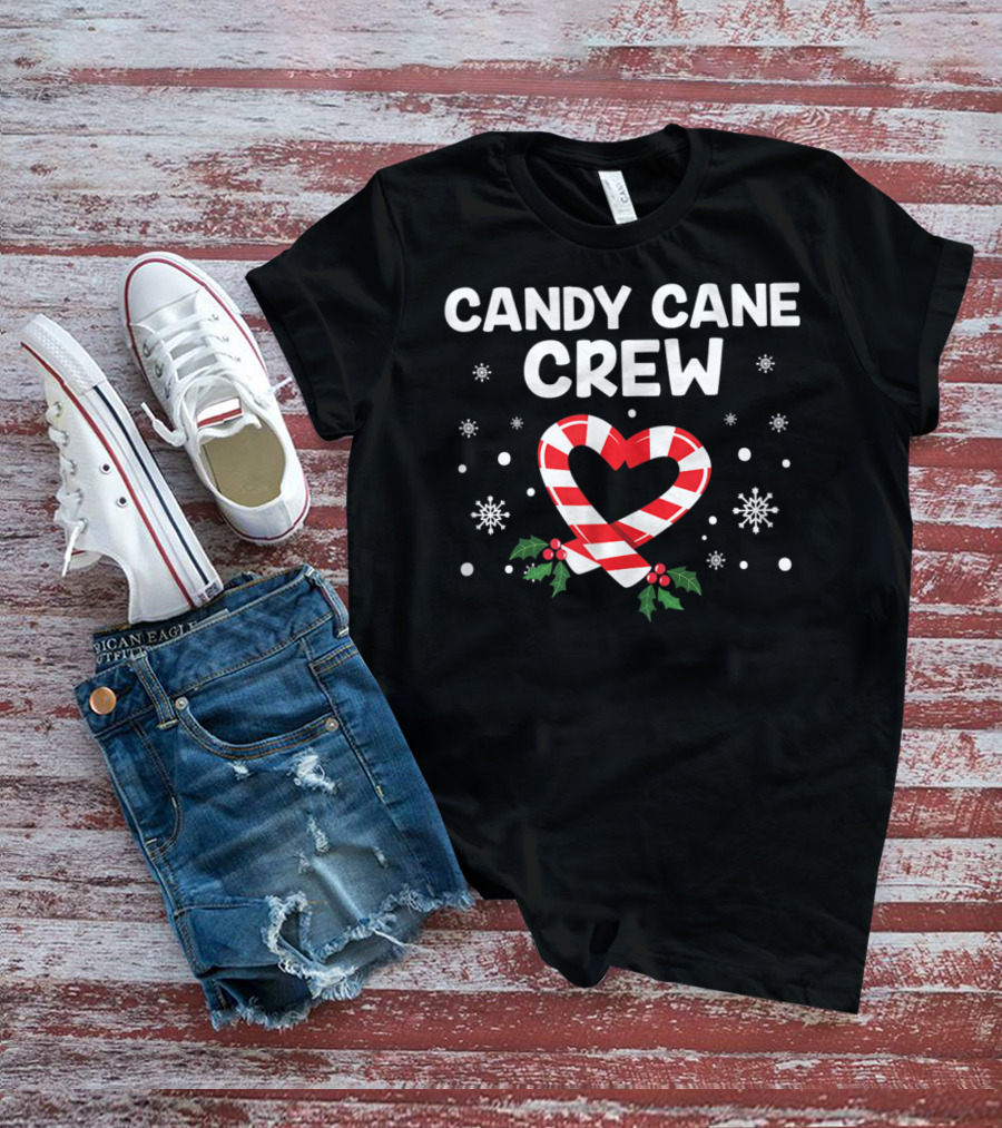 Candy Cane Crew Christmas Heart Snowflakes Sweets Family E2 T-Shirt