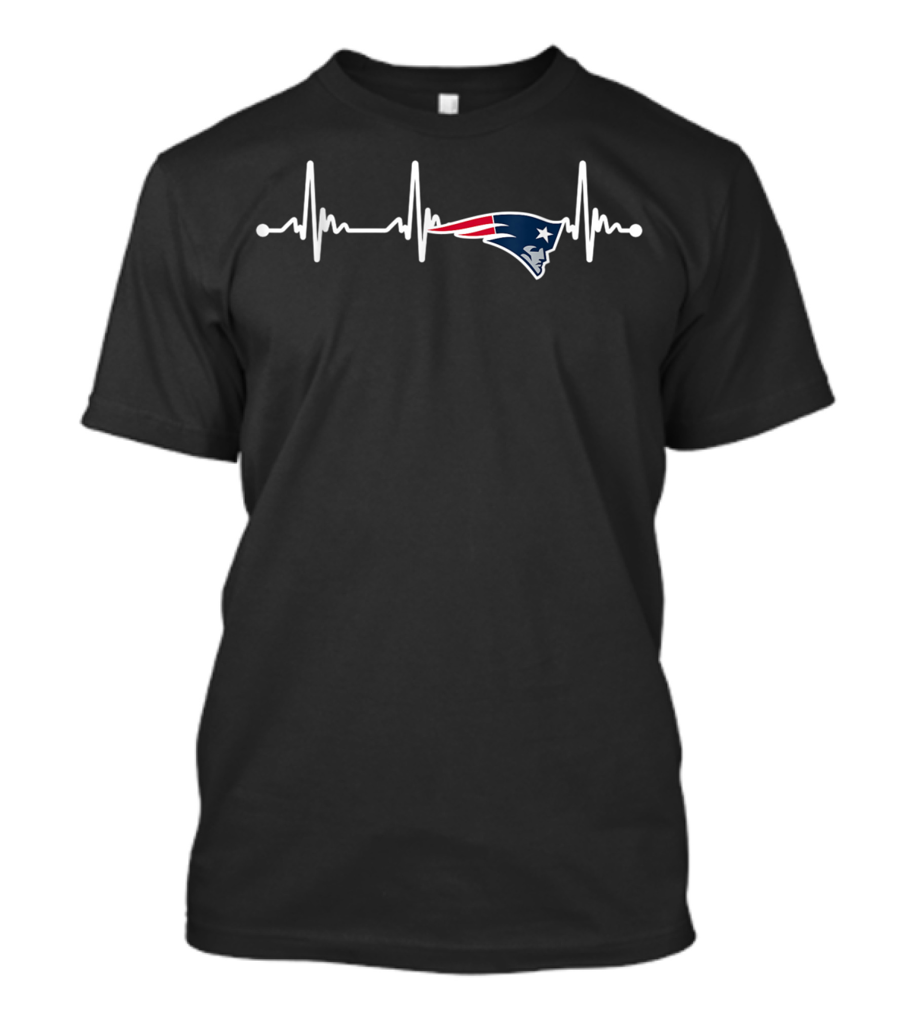 New England Patriots Heartbeat Christmas Football T-Shirt