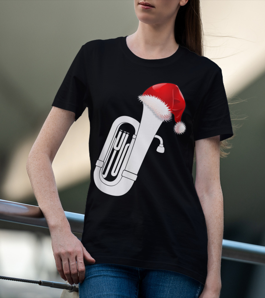 Christmas Tuba Santa Band Players Festive Holiday Instrument T-Shirt