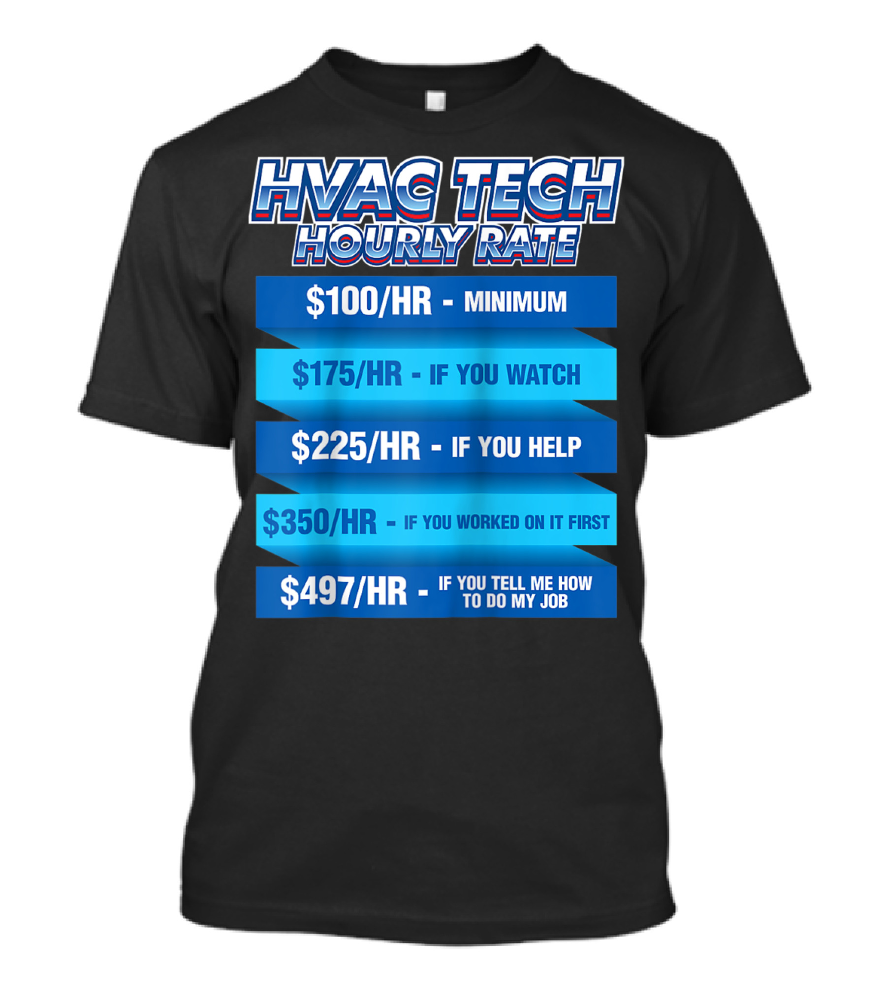 HVAC Tech Hourly Rate Minimum To Tell Me How To Do My Job T-Shirt