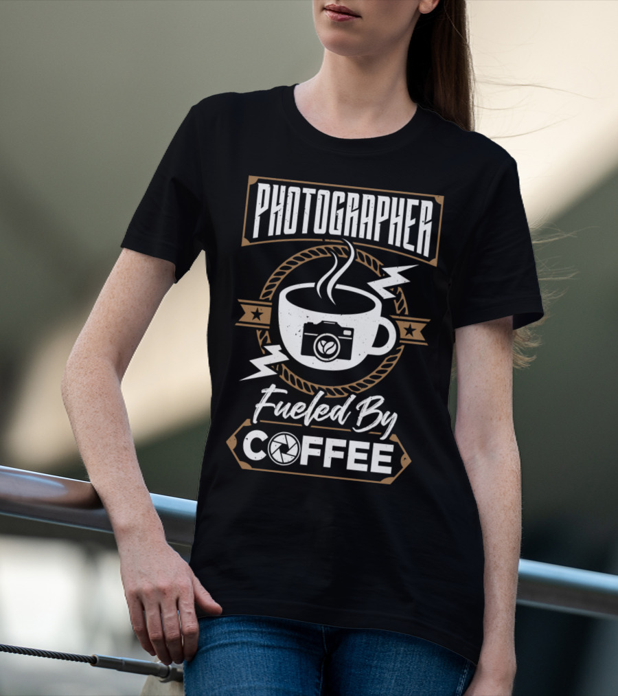 Photographer Fueled By Coffee Camera Cup T-Shirt