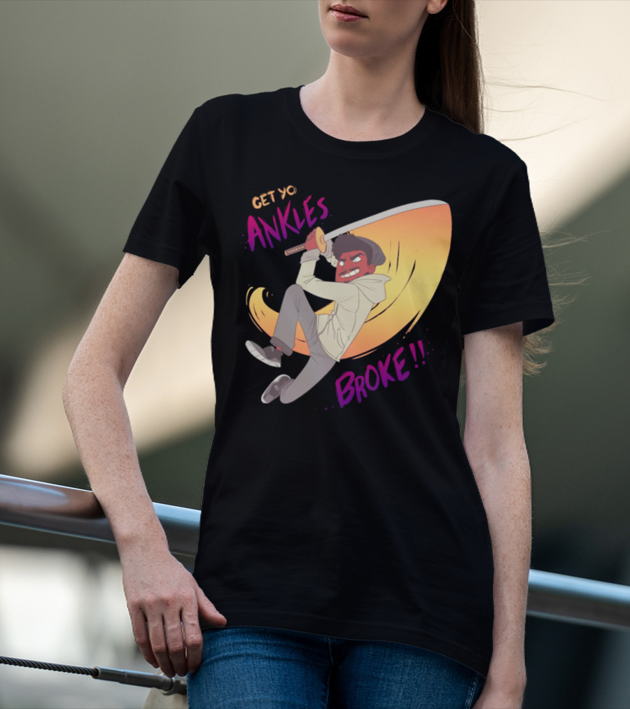 Get Yo Ankles Broke Animated Sword Action Scene T-Shirt