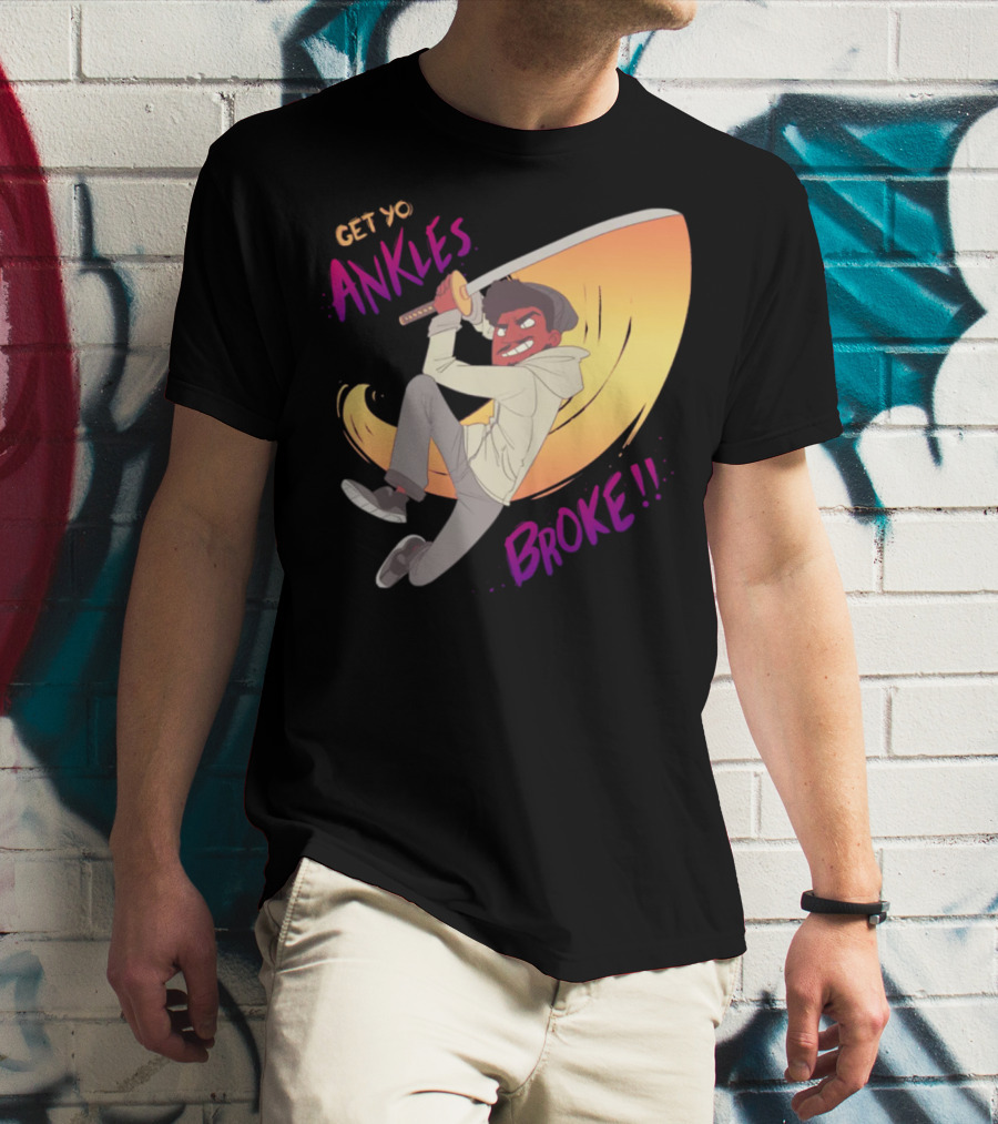 Get Yo Ankles Broke Animated Sword Action Scene T-Shirt