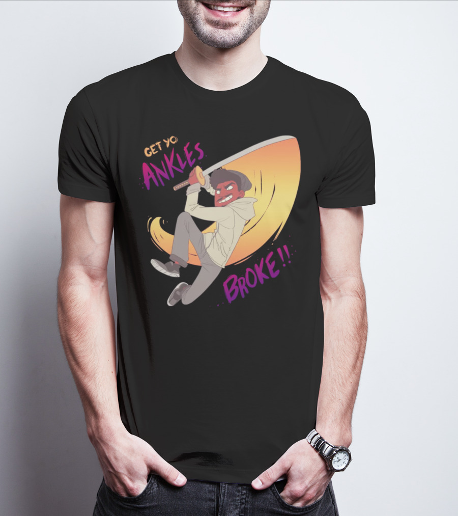 Get Yo Ankles Broke Animated Sword Action Scene T-Shirt