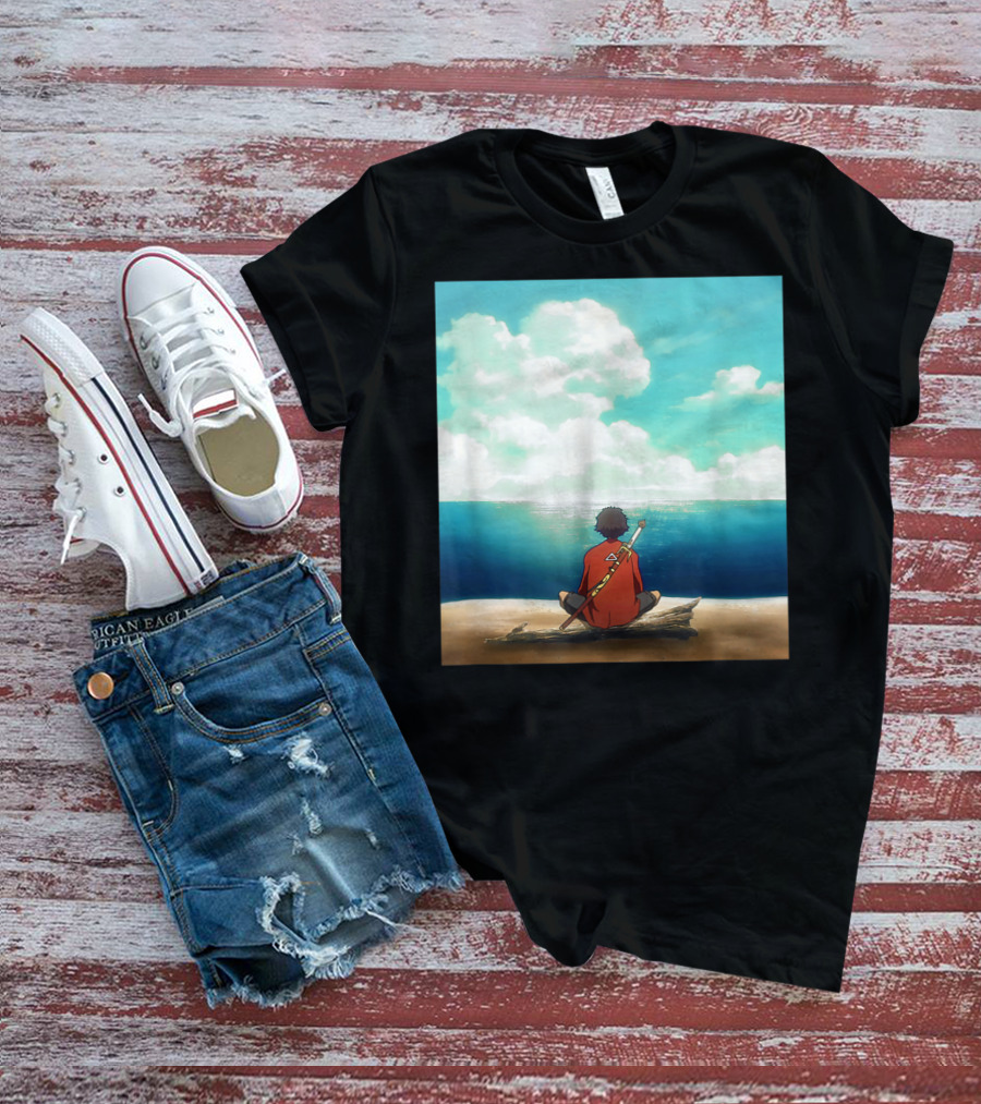 Samurai Champloo Reflective Ocean Scene T-Shirt