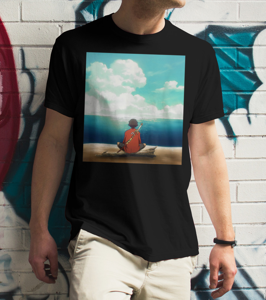 Samurai Champloo Reflective Ocean Scene T-Shirt