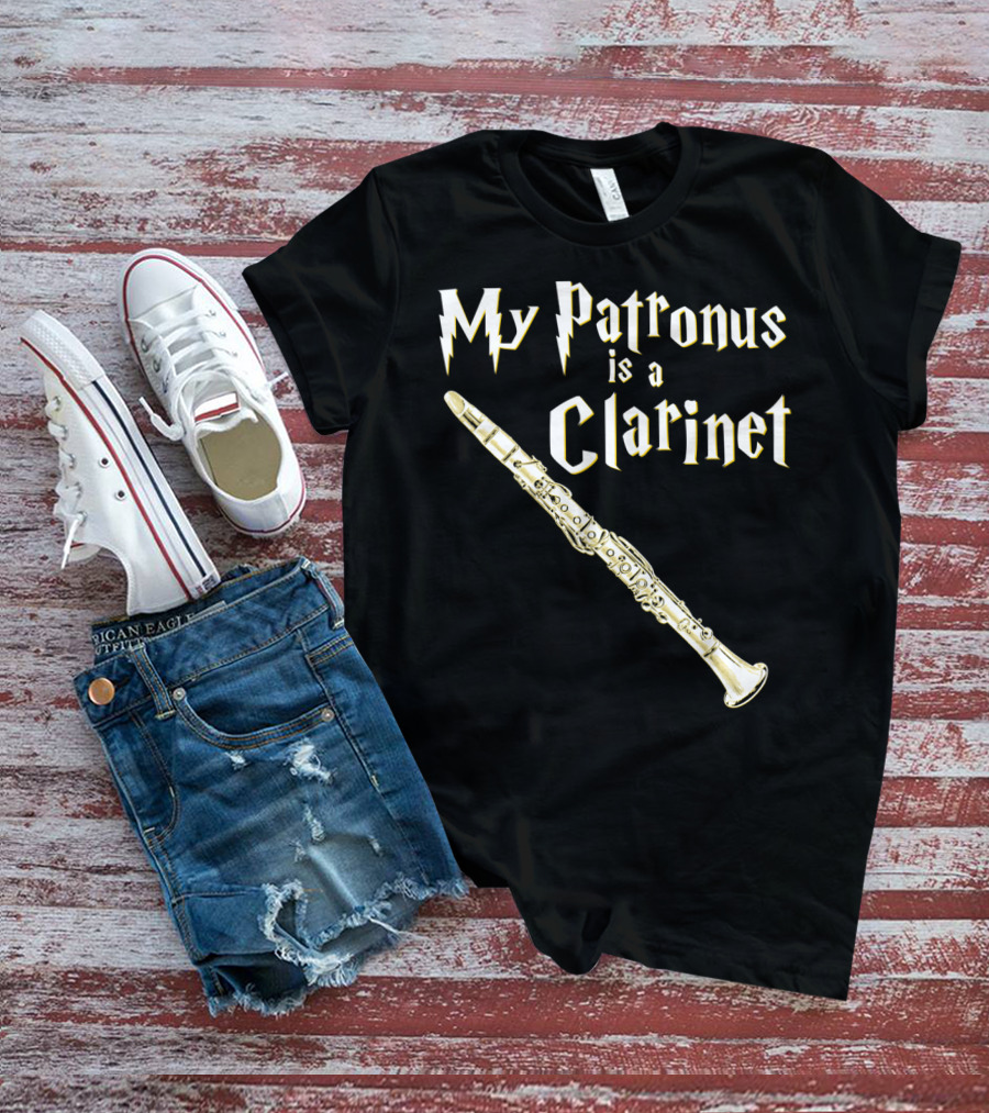 My Patronus Is A Clarinet Harry Fan Clarinet T-Shirt